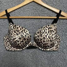 Victoria Secret Very Sexy Push Up Bra Leopard Cheetah Black Gem Underwire 34D - £20.33 GBP