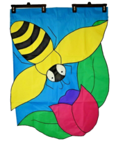 Bumblebee with Flower Outdoor Garden Flag Large 28 x 38 - £13.31 GBP