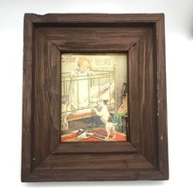 Antique McLaughlins Coffee Good Morning Trading Card Framed Advertising,... - $59.99