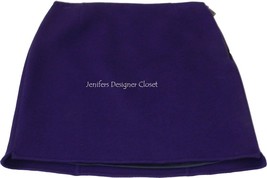 NWT ELIE TAHARI thick wool mini skirt 12 purple career cocktail soft war... - £87.46 GBP