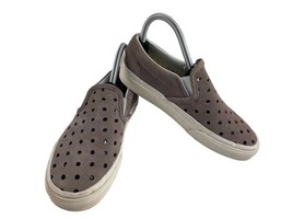 Vans x Madewell Sneakers Women 6M Shoes Brown Perforated Leather Slipon ... - $27.54