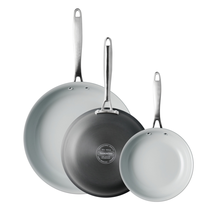 TRAMONTINA COOKWARE FRYING PANS NON STICK PAN SET CERAMIC SAUTE COOKING ... - $43.99