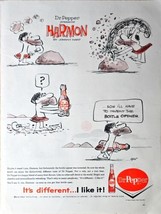Dr Pepper Caveman Harmon Cartoon by Johnny Hart-1962 Vintage Print Ad - $179.20 MXN