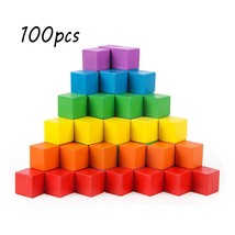 100pcs/set  Cubes Blo 20mm Blank Dice Square Corner Colorful d Game DIY Tokens E - £97.46 GBP