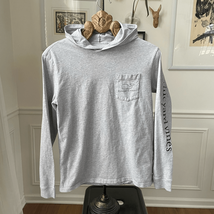Vineyard Vines Grey Pullover Pocket Hoodie Whale Tshirt Weight S - $22.50