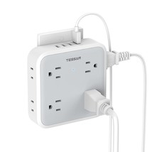 Multi Plug Outlet Splitter With Usb, Multiple Outlet Extender With 4 Usb... - $32.99