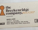 Vintage Breakenridge Company Realtor Business Card Ephemera Tucson Arizo... - £3.08 GBP