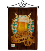 Oktoberfest Burlap - Impressions Decorative Metal Wall Hanger Garden Fla... - $33.97