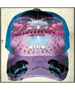 Remetee Valiant Heart Angel Wings Skull Studs Trucker Baseball Hat Purpl... - $35.04