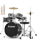 Kid Drum Sets-Donner 5-Piece For Beginners, 14 Inch Full Size, Metallic ... - £177.12 GBP