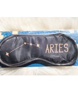 Aries Sign Zodiac Astrology Black Satin Sleep Blackout Eye Mask Light Bl... - £8.61 GBP