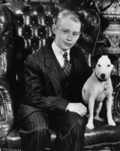 Macaulay Culkin in Richie Rich Cool Pose in Suit Seated with Dog 16x20 Canvas - £54.99 GBP