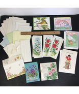 Random Lot 10 Vintage Paper Greeting Cards Unused w Extra Empty Envelope... - £8.88 GBP