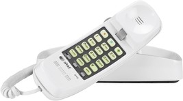 Basic Trimline Corded Phone, White, Wall-Mountable, Atandt 210, No Ac Power - £25.32 GBP