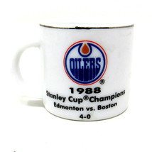Edmonton Oilers Miniature Mug 1988 Stanley Cup NHL Hockey 1&quot; Ceramic Gol... - £7.88 GBP