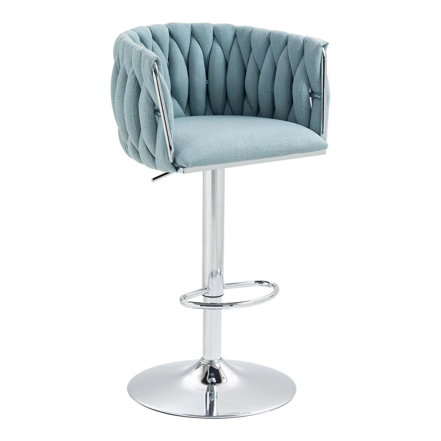 Blue Swivel Bar Stools (Set of 2) - Adjustable Item image 3