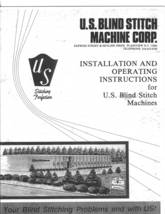 U S Blind Stitch manual Installation Instructions Operating - $12.99