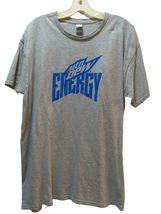 Mountain Dew Energy Gray blue logo Men's women's unisex t-shirt - $9.77