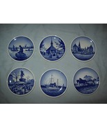 ROYAL COPENHAGEN SET OF 6 SOUVENIR MINI PLAQUETTES 3&quot; - ASSORTED AND RARE! - €33,82 EUR