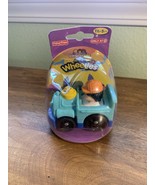 Fisher Price Little People 2010 Wheelies Teal Car Boy W/Orange Hat NIP - $12.18 CAD