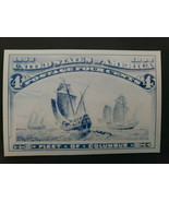 Vtg Trade Ad Card 1893 US 4 Cent Fleet Of Columbus Postage Stamp Card 4x... - £10.41 GBP