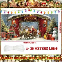 Christmas North Pole Garage Door Banner Cover 6 x 13 Santa Sleigh Holida... - $907.11 MXN