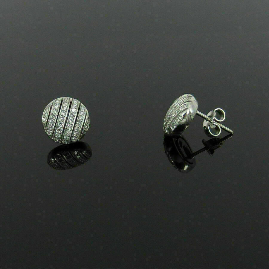 2.50Ct a Taglio Brillante Rotondo Orecchini Lobo con Diamante IN 14k Oro Bianco Item image 2