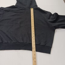 Semper Fresh Women's Black Drawstring Pullover Cropped Hoodie Sweatshirt Size XL image 6