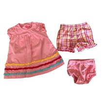 Circo Girls Infant baby Size 3 months Dress Pink Bloomers Shorts 3 Piece Set - £8.59 GBP