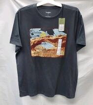 Goodfellow Men's XL Landscape Print Short Sleeve Graphic T-Shirt Charcoal image 2