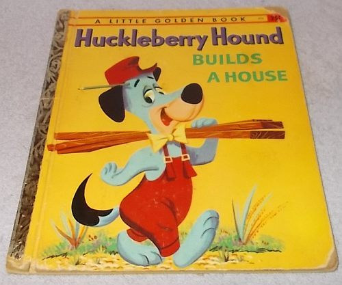 Vintage Little Golden Book Huckleberry Hound Builds A House 1959 - £4.75 GBP