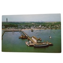 Postcard MacMillan Wharf With Boston Boat Tied Up Provincetown Cape Cod Chrome - £5.76 GBP