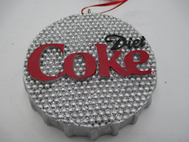 Coca-Cola Diet Coke Cap Ornament Sparkle Beaded Style Finish Holiday Chr... - £7.58 GBP