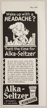 1949 Print Ad Alka Seltzer Pain Reliever Cartoon Lady with Headache - £7.09 GBP