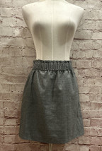 J.Crew Women 0 Gray Wool Blend Paperbag Sidewalk A-Line Mini Skirt Pocke... - $23.20