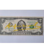 Andy Warhol Original Signed TWO DOLLAR with Certificate, 1976 - £230.48 GBP