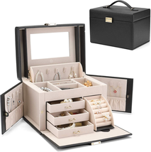 Vlando Jewelry Box Organizer for Girls Women, Large Baroque Jewelry Hold... - £58.20 GBP