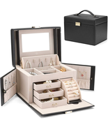 Vlando Jewelry Box Organizer for Girls Women, Large Baroque Jewelry Hold... - £58.34 GBP