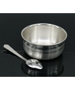 999solid sterling silver bowl &amp; spoon stay baby/kids healthy, silver ves... - $344.37 CAD