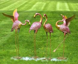 Lesera Ltd. Metallic Pink Flamingos (Set of All 4 (1 of Each)) - £281.93 GBP