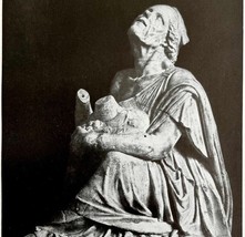 1927 Drunk Old Man Statue Munchen Glyptotheque Antique Art Print Ephemer... - $7.05 CAD