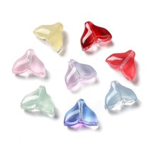 10 Glass Mermaid Tail Charms Ocean Pendants Assorted Lot Mixed Set 15mm - $5.82