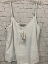 LCW Casual Womens Size Medium Tank Top Ivory Adjustable Straps V Neck NWT - $19.78