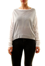 SUNDRY Womens Sweatshirt Cropped Pullover Comfortable Casual Grey Size S - £29.01 GBP