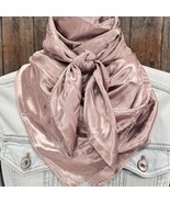 Tan Jacquard Paisley Western Southwestern Wild Rag Scarf Accent - $527.97 MXN