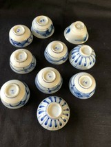 Antique Japanese sake cup Seven lucky god 10 x  SET hand painting - $100.00