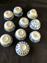 Antique Japanese sake cup Seven lucky god 10 x  SET hand painting - £78.56 GBP