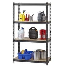 Heavy Duty 4-Shelf Black Storage Rack Shelving Unit - $3,883.05 MXN