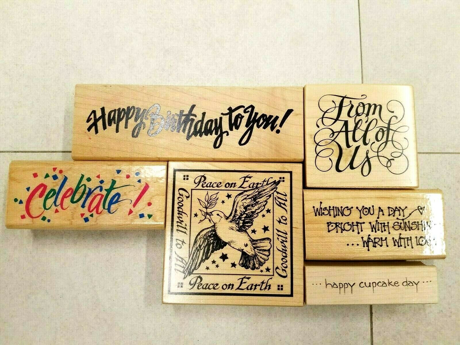 GREAT SELECTION OF WOOD & RUBBER SAYING STAMPS BUY MORE & SAVE! Item image 9