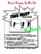 Rocky Horror Show (1973) Time Warp Instruction Sheet!! Don&#39;t Dream It...Be It! - £5.06 GBP